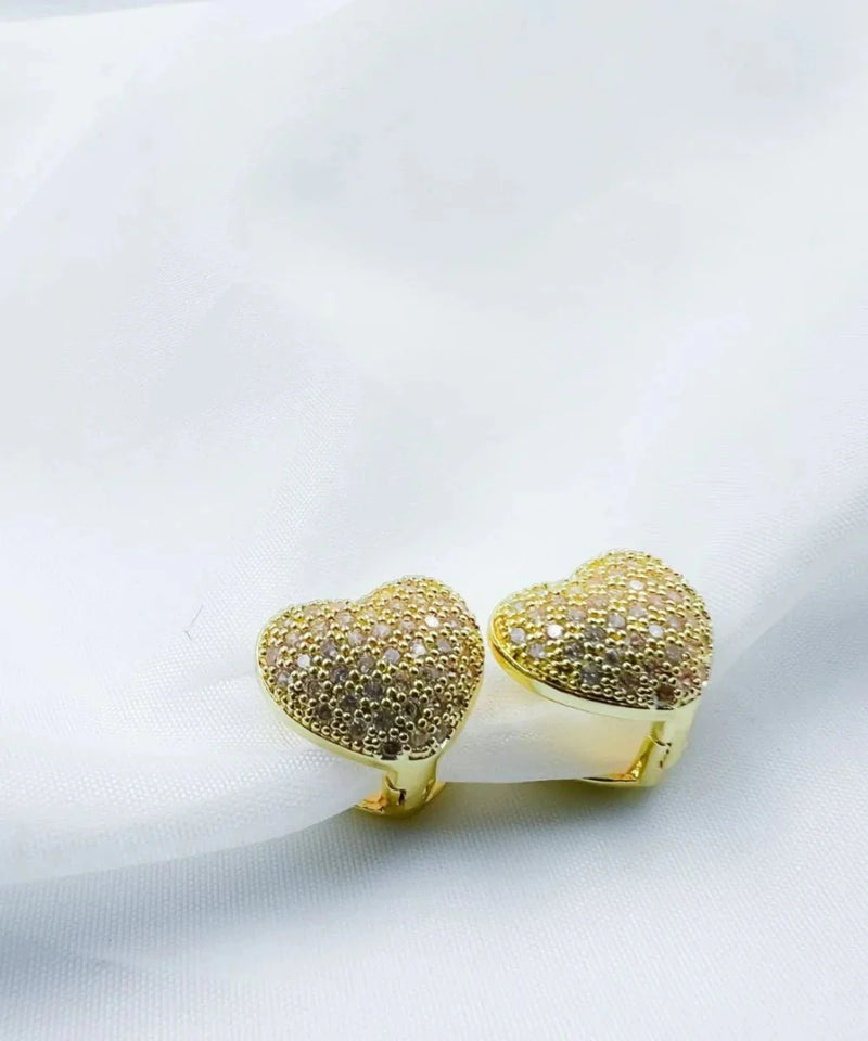 Conjunto Colar e Pulseira Elo Português e Brincos de Coração