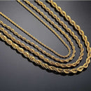 Corrente Trançada Folheada a Ouro