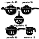 Conjunto Panelas Antiaderente 10 Peças Teflon Várias Cores
