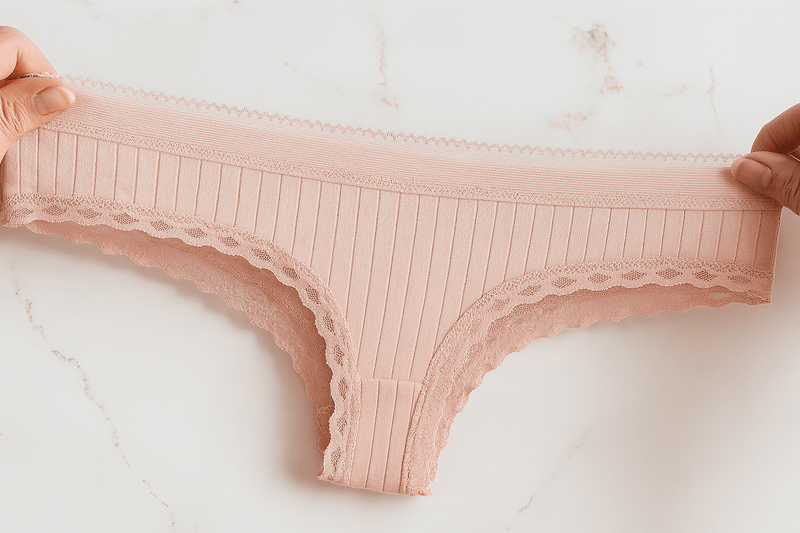 Kit 05 à 20 Calcinhas de Algodão Canelado com Renda fio conforto - Liana