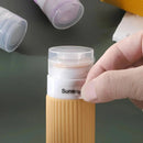 Kit 4 Frascos de Silicone para Viagem – 90ml Antivazamento