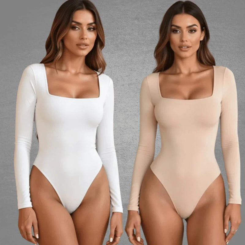 Kit com 2 Bodys Femininos Manga Longa