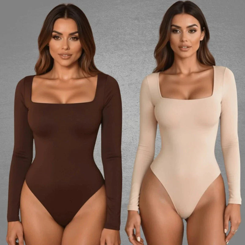 Kit com 2 Bodys Femininos Manga Longa