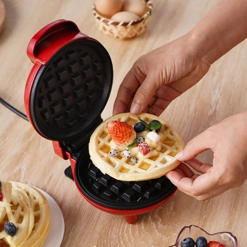 Mini Máquina de Waffles Elétrica Portátil
