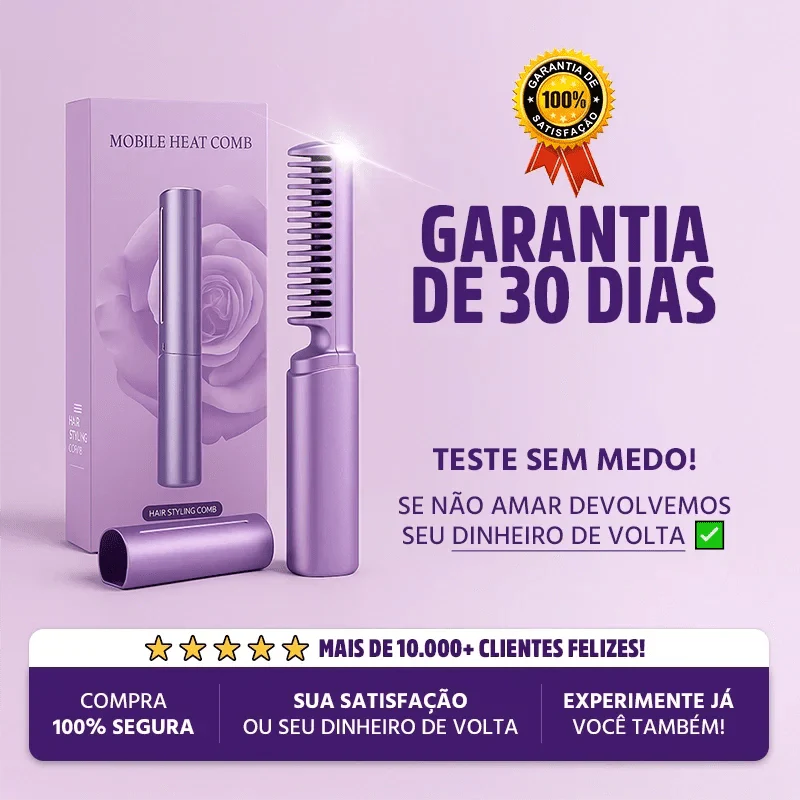 Pente Alisador de Cabelo 5 em 1 Sem Fio InfiniteGlam