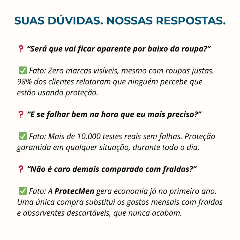ProtecMen Cueca Reutilizável de Alta Absorção