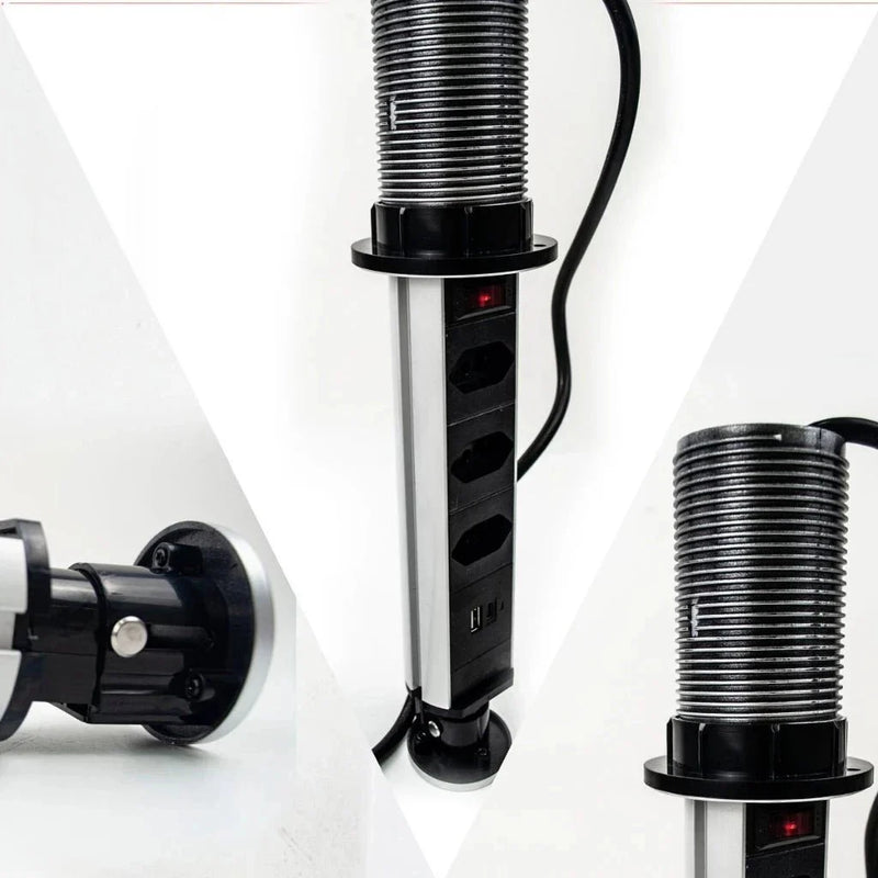 Torre de Tomada Retrátil Multiplug