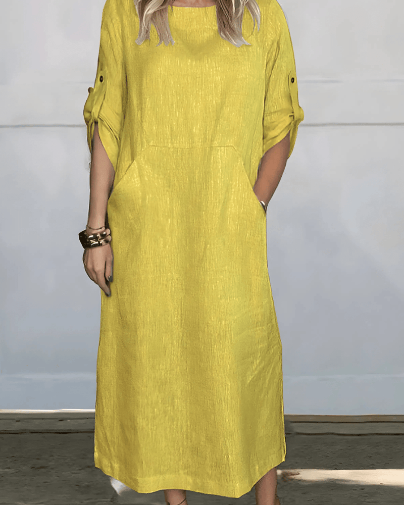 Vestido Casual Susan | Linho Puro - (Soltinho)